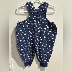 Vintage rainbow tag Circo paw print aop overalls